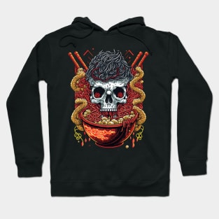 Great Ramen Bowl Japanese Noodles and skull Hoodie